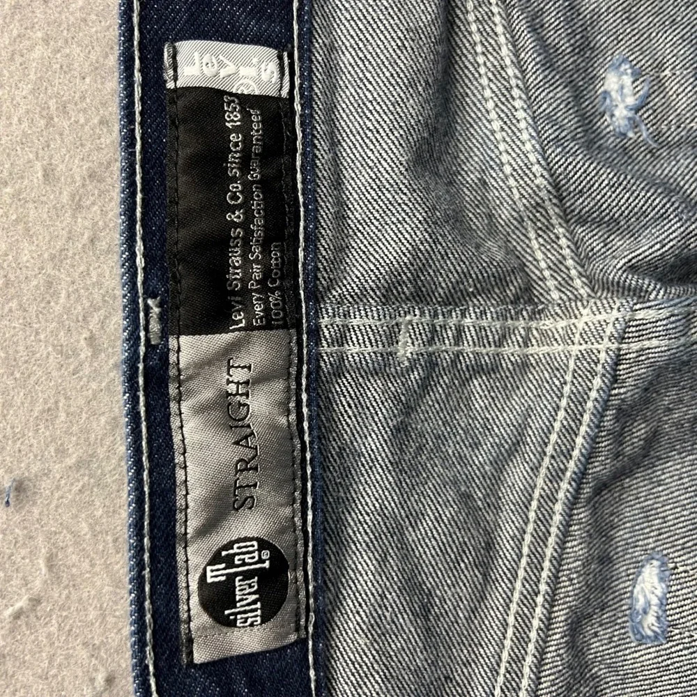 Levis SilverTab Straight Leg Jeans Mens 38x30 Dark Wash Blue Denim 1326